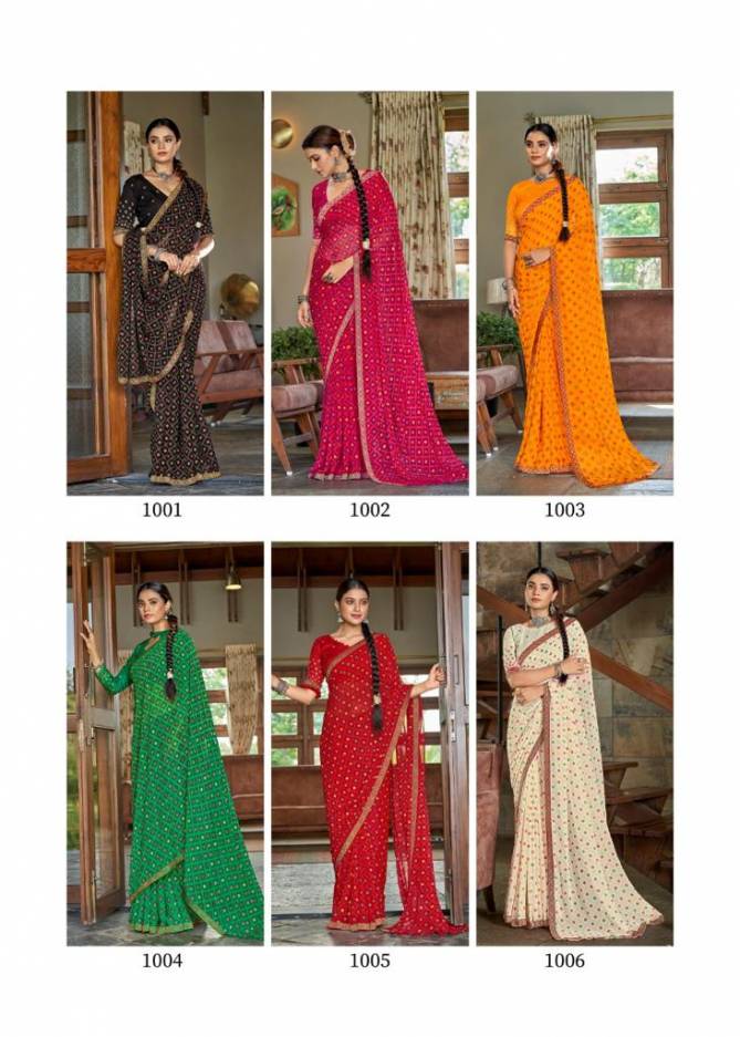 KASHVI TULSHI Latest Designer Fancy Wear Printed Georgette Saree Collection